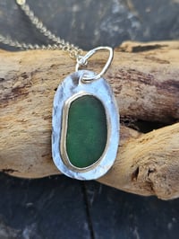 Image 1 of Secret of the Sea - Green Cornish Seaglass Necklace 
