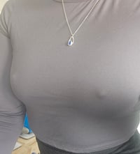 Image 10 of Teardrop Cornish Seaglass Necklace - Cobalt Blue 