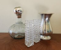 Image 1 of (L) Decanter & Pewter Vase