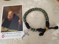 Image 1 of Saint Benedict one decade wrist rosary 