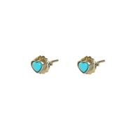 Image 2 of Turquoise Heart Promise Stud Earring