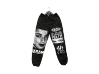 Image 1 of Sade 2pac NY custom screen print black/white sweatpants