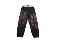 Image 4 of Sade 2pac NY custom screen print black/white sweatpants