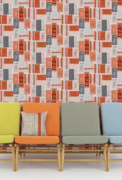 Image of Hold Tight Wallpaper - Harvest Orange