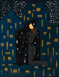 The Bat and the Cat Kiss 8.5 x 11