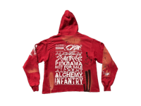 Image 2 of 2Pac Sade NY art dept Holy ghost Prep custom screen print burguny/white hoodie