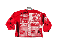 Image 1 of  Sade Adu  Black panther party NY custom screen print red/white hoodie