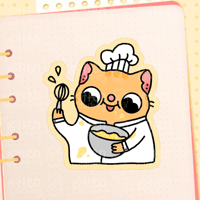 Baker Cat Sticker