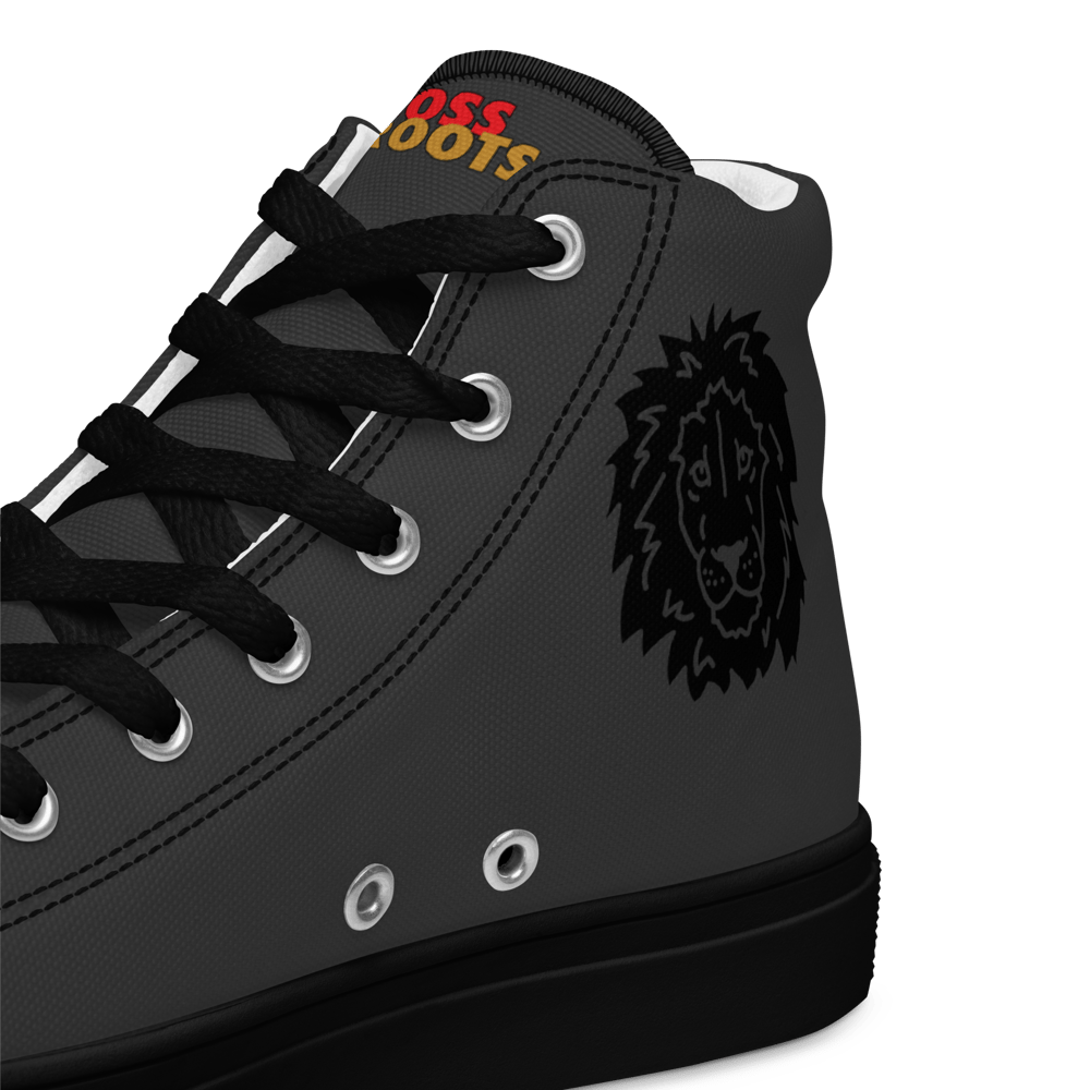 NEW! Grey High Top Canvas Shoes men's sizes