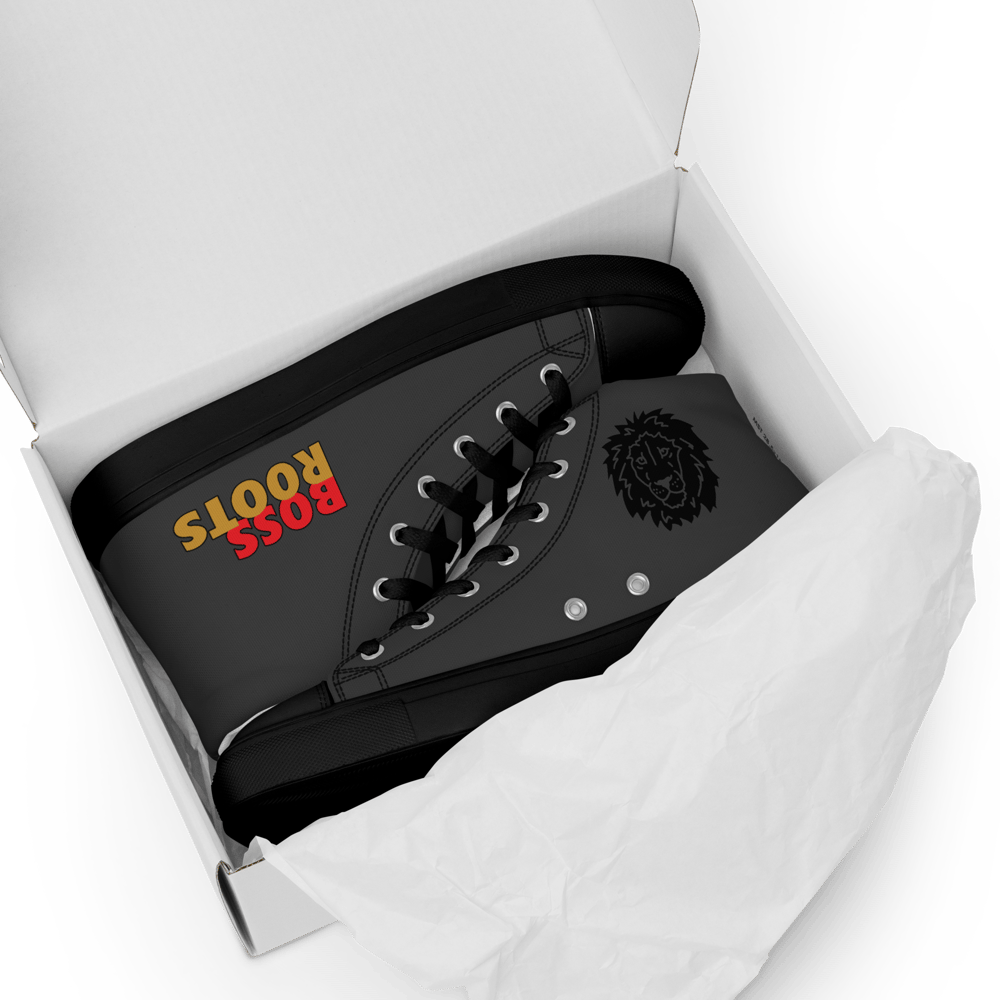 NEW! Grey High Top Canvas Shoes men's sizes