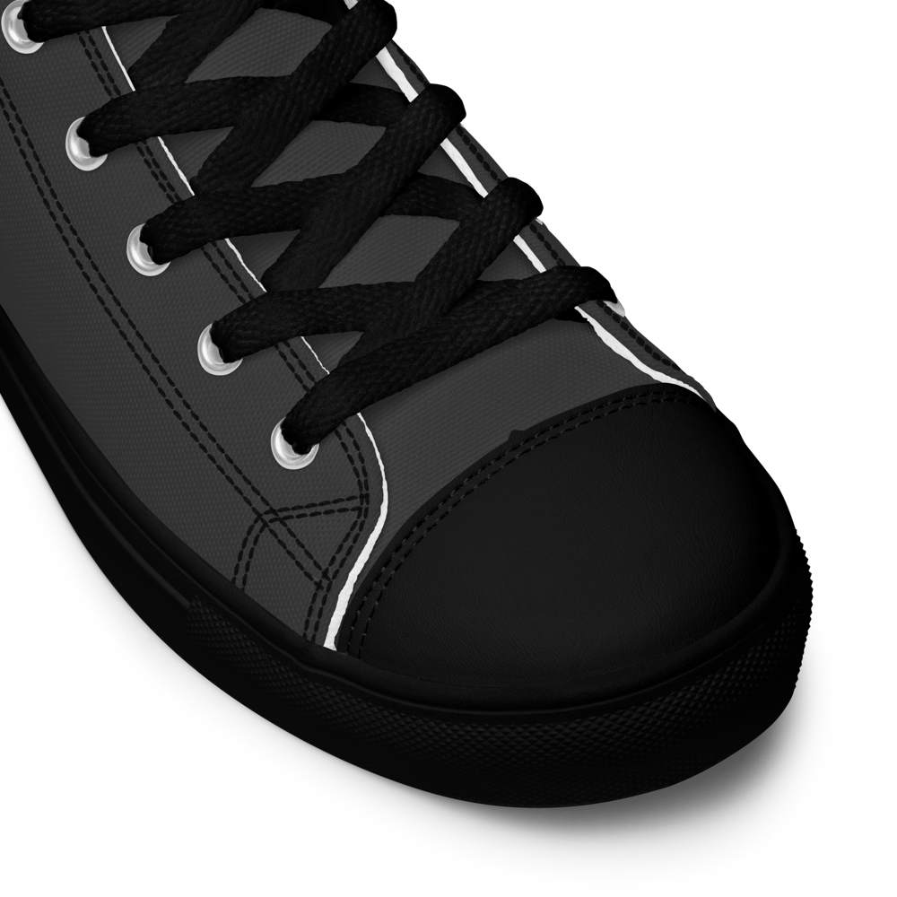 NEW! Grey High Top Canvas Shoes men's sizes