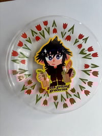 Image 3 of Goth getting groceries vinyl sticker (2 inches)