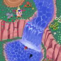 Image 1 of Waterfall fishing print