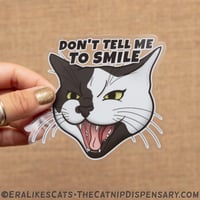 Don't Tell Me to Smile Clear Sticker