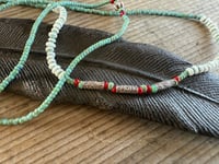 Image 3 of Seed beads and sterling silver necklace / n5