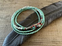 Image 1 of Seed beads and sterling silver necklace / n5