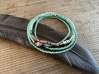 Image 7 of Seed beads and sterling silver necklace / n5