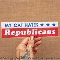 My Cat Hates Republicans Sticker