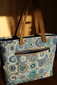 Image 2 of Shades of Turquoise Pebble Tote