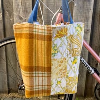 Image 3 of Sunny Meadow Handmade Tote Bag Upcycled Vintage Fabrics & Denim