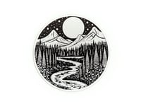 Image 7 of Mountain Coasters (3-pack w/holder) color or greyscale, by bamingodesign
