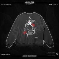 Image 1 of Ken Kaneki Oversized Sweat Shirt - Black