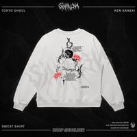 Image 1 of Ken Kaneki Oversized Sweat Shirt - Heather Gray