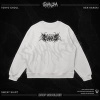 Image 2 of Ken Kaneki Oversized Sweat Shirt - Heather Gray