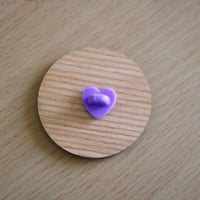 Image 3 of I Deserve To Be Safe Charity Pin - Supporting CSA Survivors (Synthetic Wood)