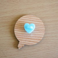 Image 3 of Save Glossy Black Cockatoos Charity Pin (Synthetic Wood)