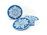 Image 1 of Snowflake Coasters (3-pack w/holder) color or greyscale, by bamingodesign