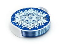 Image 3 of Snowflake Coasters (3-pack w/holder) color or greyscale, by bamingodesign