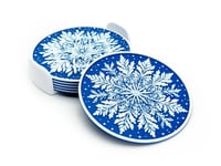 Image 6 of Snowflake Coasters (3-pack w/holder) color or greyscale, by bamingodesign