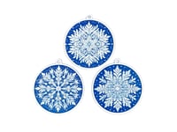 Image 3 of Snowflake Ornaments (3-pack) color or greyscale, by bamingodesign