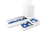 Image 1 of Snowflake Stackable Storage Boxes (4-pack, or more) color or greyscale, by bamingodesign