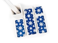 Image 3 of Snowflake Stackable Storage Boxes (4-pack, or more) color or greyscale, by bamingodesign