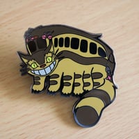 Image 2 of Catbus Hard Enamel Pin (Glows in the Dark)