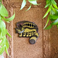 Image 1 of Catbus Hard Enamel Pin (Glows in the Dark)