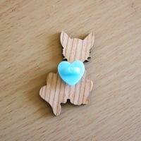 Image 3 of Kitty Charity Pin (Synthetic Wood)