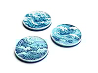 Image 5 of Wave Magnets (3-pack) color or greyscale, by bamingodesign