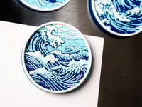 Image 2 of Wave Magnets (3-pack) color or greyscale, by bamingodesign