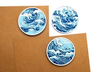 Image 4 of Wave Magnets (3-pack) color or greyscale, by bamingodesign