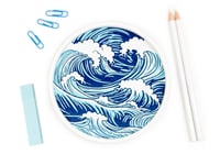 Image 3 of Wave Trays (3-pack) color or greyscale, by bamingodesign