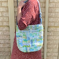 Image 5 of Spring Breath Handmade Shoulder Bag Upcycled Vintage Fabrics & Denim