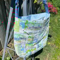 Image 2 of Spring Breath Handmade Shoulder Bag Upcycled Vintage Fabrics & Denim