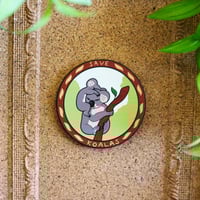 Image 1 of Save Koalas Charity Pin (Synthetic Wood)