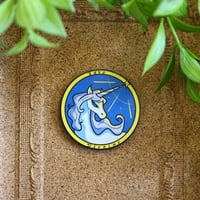 Image 1 of Save Ukraine Charity Pin (Synthetic Wood)