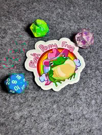 Pink Pony Frog Sticker