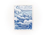 Image 6 of Wave Wall Art (3-pack) Snap-Fit, color or greyscale, by bamingodesign