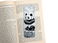 Image 3 of Giant Pandas Bookmarks (3-pack) greyscale, by bamingodesign